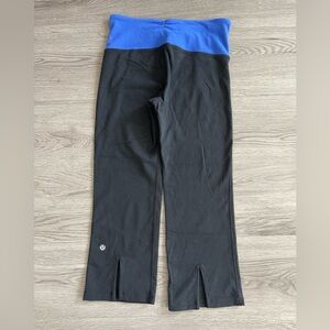 lululemon athletica y2k Black and Blue cropped Leggings